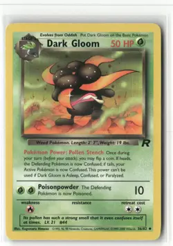 Pokemon Dark Gloom 36/82 Grass Team Rocket Uncommon - Image 1