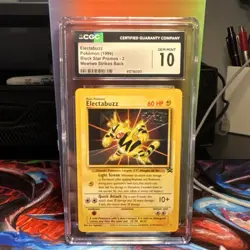 Pokemon Electabuzz Black Star Promo CGC 10 Wotc 02/53 Mewtwo Strikes Back - Image 1