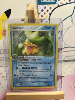 Pokemon EX Deoxys Holo Rare Card Ludicolo 10/107 Vintage 2005 TCG - Image 1