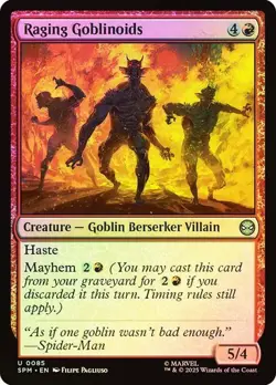 NM Foil Raging Goblinoids, MTG, Marvel's Spider-Man, Magic the Gathering, 85 - Image 1