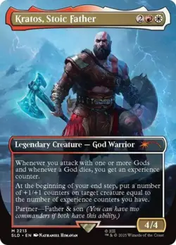 Kratos, Stoic Father -Foil Near Mint MTG Secret Lair - Image 1