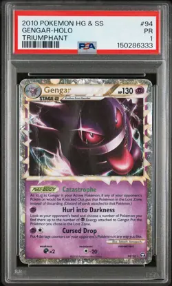 Pokemon Gengar TCG Prime Triumphant Holo Card 94/102 Rare PSA 1 LOW GRADE BEAUTY - Image 1