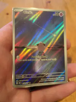Pokemon TCG Cleffa Sv03: Obsidian Flames Holo Illustration Rare Card 202/197 - Image 1