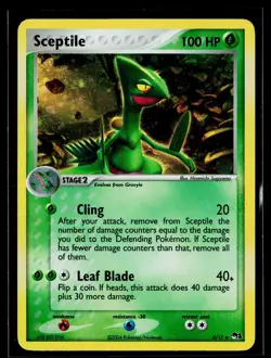 Sceptile 4/17 Holo Rare POP Series 1 Pokemon Card LP - Image 1