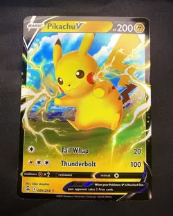 Pokemon Pikachu v Fusion Strike Holo Ultra Rare Card 086/264 Mint Condition - Image 1
