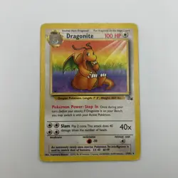 Pokemon TCG Dragonite 19/62 Fossil Non-Holo Rare Card Unlimited LP - Image 1