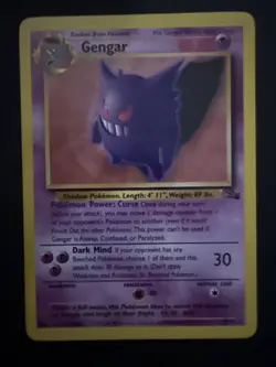 Pokemon TCG Fossil Gengar 20/62 Non-Holo Rare Trading Card - Image 1