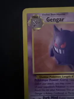 Pokemon TCG Fossil Gengar 20/62 Non-Holo Rare Trading Card - Image 3