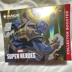 Magic: The Gathering Marvel Super Heroes Collector Booster Pack 15 Cards Thanos - Image 1