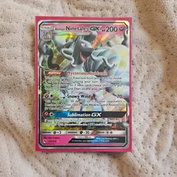 Alolan Ninetales GX Ultra Rare Lost Thunder 132/214 English Pokemon Card - Image 1