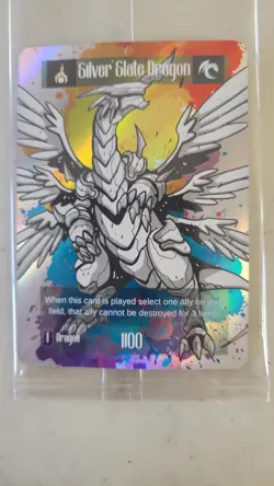 Knights And Summons Tcg Silver Slate Dragon Promo Card - Image 1