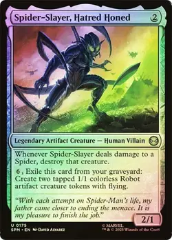 NM Foil Spider-Slayer, Hatred Honed, MTG, Marvel's Spider-Man, Magic, 175 - Image 1