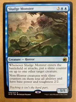 MTG 1x Sludge Monster # 76 Innistrad: Midnight Hunt Magic the Gathering x1 NM - Image 1