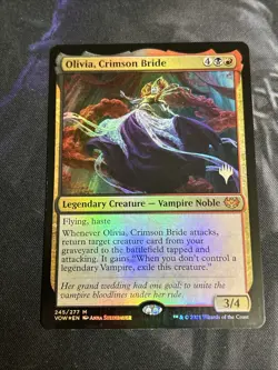 MTG Olivia, Crimson Bride (245/596) Innistrad Crimson Vow NM Foil Promo - Image 1
