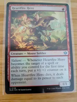 MTG Heartfire Hero (FOIL) 0138 Bloomburrow M/NM Free UK P&P - Image 1