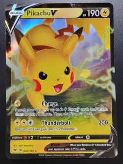 Pokemon Pikachu V 043/185 Full Art Ultra Rare pokemon tcg - Image 1