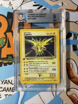 Base Set 1st Edition Zapados 16/102 Holo 1999 Bgs 9 Mint German Pokemon - Image 1