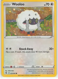Wooloo 222/264 Holo Promo Miscellaneous Cards & Products Pokemon MP Baba - Image 1