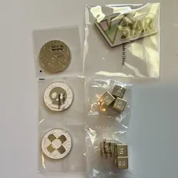 VSTAR Pokemon GO Metal Damage Counter Set w/ Charizard Coin & Dice Silver - Image 1