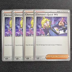 4x Clemont’s Quick Wit | Surging Sparks | 167/191 NM | UC | Pokemon TCG Playset - Image 1