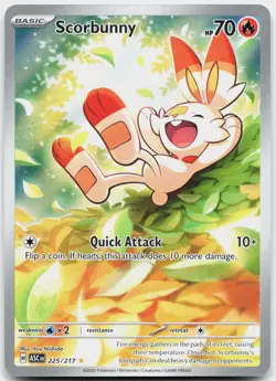 Scorbunny 225/217 Illustration Rare Ascended Heroes Pokemon Holo Near Mint - Image 1