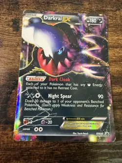 Darkrai EX Holo BW46 Black & White Promo Pokemon Heavily Played HP Damaged DMG - Image 1