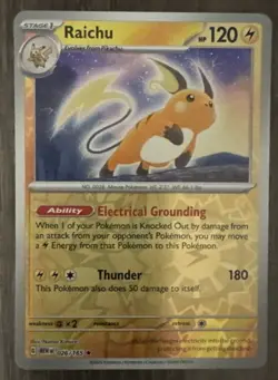 2023 Pokemon Scarlet & Violet 151 Reverse Holo Raichu 26/165 - Image 1