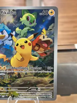 Pokemon Pikachu 027 Adventuring Together Promo Holo Full Art Sv Scarlet Violet - Image 4