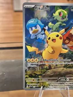 Pokemon Pikachu 027 Adventuring Together Promo Holo Full Art Sv Scarlet Violet - Image 5