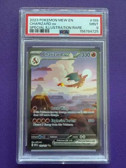 2023 Pokemon 151 MEW EN Charizard ex Special Illustration Rare 199 PSA 9 MINT - Image 1