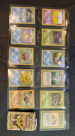 Pokemon Portuguese Fossil Booster Pack 1st Edition-OPEN In New Sleeves - Image 1