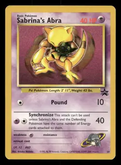 Sabrina's Abra 19 Wizards Black Star Promos MP Pokemon - Image 1