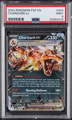 2024 POKEMON PAF EN-PALDEAN FATES #054 CHARIZARD EX PSA 9 - Image 1