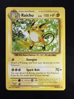Pikachu 35/108 & Raichu 36/108 XY Evolutions Pokemon TCG - Image 3