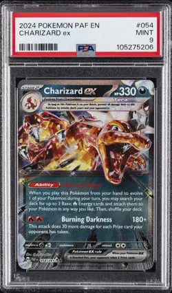 2024 POKEMON PAF EN-PALDEAN FATES #054 CHARIZARD EX PSA 9 - Image 1