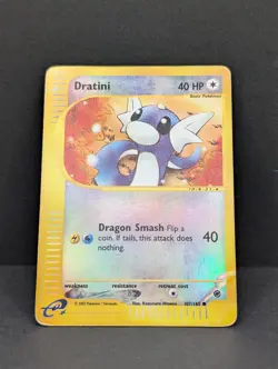Dratini 107/165 Expedition Base Set Reverse Holo Rare Pokemon TCG Nintendo MP - Image 3