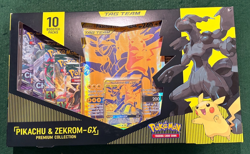 Pokemon TCG Pikachu & Zekrom GX Premium Collection Tag Team Box ES packs READ - Image 1