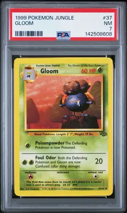 1999 Pokemon Jungle - GLOOM #37 - PSA 7, Near Mint: Fresh Grade! - Image 3