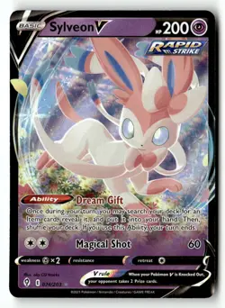 Sylveon V 074/203 Holo V Rare Evolving Skies Pokemon Lightly Played - Image 1