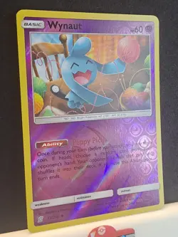 Pokemon Wynaut 77/236 Unified Minds Reverse Holo Uncommon TCG Card 2019 - Image 2