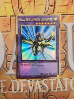 Gaia the Dragon Champion MAGO-EN025 Gold Rare 1st Ed NM Yugioh - Image 1