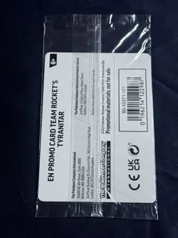 Team Rocket’s Tyranitar Pokemon Center Exclusive Promo Sealed NM - Image 2