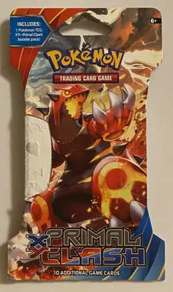 EMPTY Pokemon XY Primal Clash M MEGA GROUDON EX Booster Pack CARDBOARD SLEEVE - Image 1