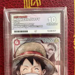 Monkey D Luffy P-001 One Piece Premium 25th Anniversary Promo English ACE 10 - Image 2