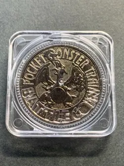 Charizard NO.006 Pokemon Battle Coin Medal 1997 Japanese Pokemon RARE Grey - Image 1