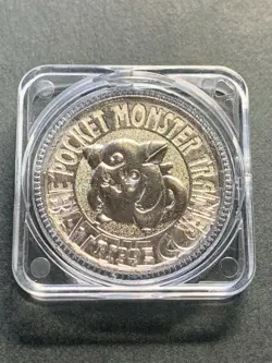 Clefairy NO.35 Pokemon Battle Coin Medal 1997 Japanese Pokemon RARE Silver - Image 1