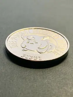 Clefairy NO.35 Pokemon Battle Coin Medal 1997 Japanese Pokemon RARE Silver - Image 4