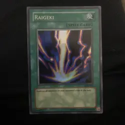 2002 Yugioh Raigeki LOB-053 Super Rare-good condition-first owner - Image 1