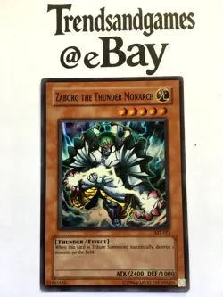 YUGIOH - ZABORD THE THUNDER MONARCH - AST-023 - SUPER RARE - NM - ANCIENT SANCTU - Image 1