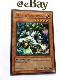 YUGIOH - ZABORD THE THUNDER MONARCH - AST-023 - SUPER RARE - NM - ANCIENT SANCTU - Image 2